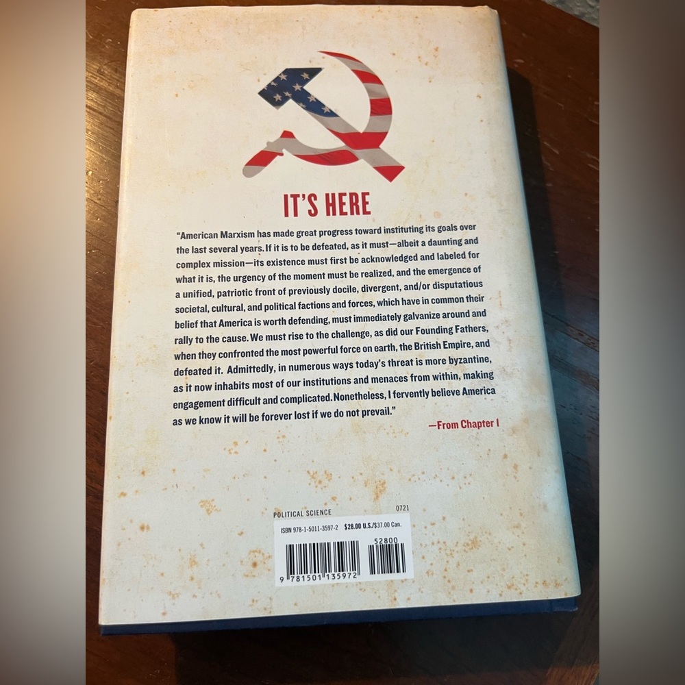 Mark R. Levin "American Marxism" Hardcover - Red, White, Blue Cover - Picture 2 of 3